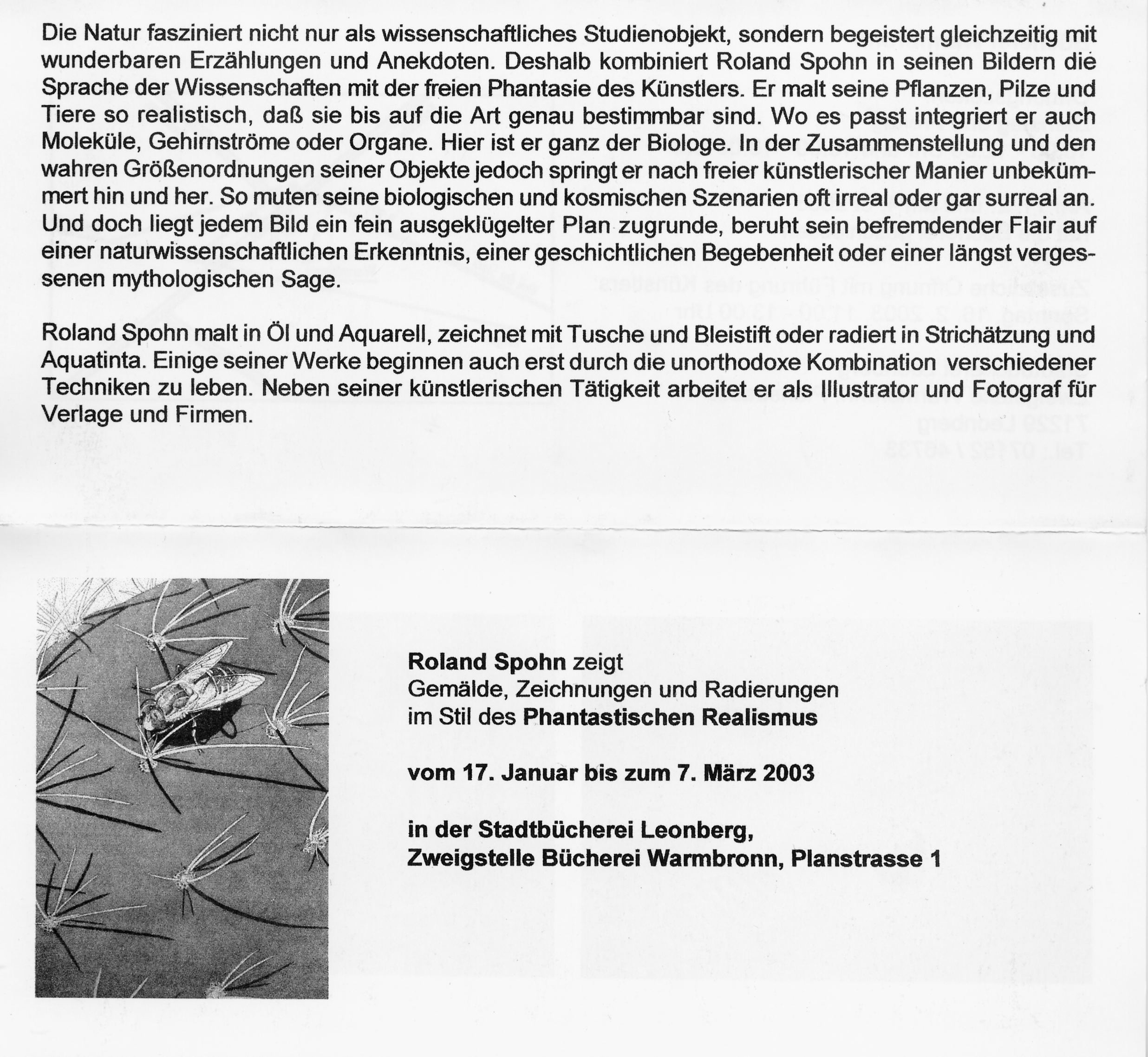 Ausstellung Warmbronn 2003